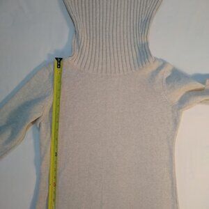 Nautica M beige knit mock/funnel neck